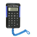 Blue 8 Digit Calculator with Neck Strap / Lanyard/ String